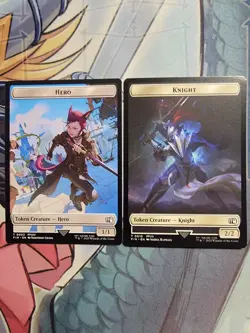 MTG Hero (0003) Knight (0010) Double-Sided Token - NM-Mint Final Fantasy - Image 1