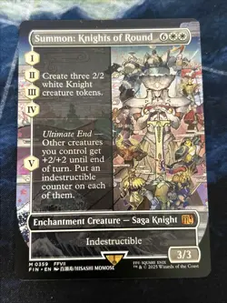 Summon: Knights of Round (Borderless) Final Fantasy Regular NM-M Unplayed MTG - Image 1