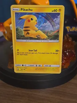 Pokemon TCG Pikachu 28/73 Water Web Holo Promo - Sun & Moon Shining Legends - NM - Image 1