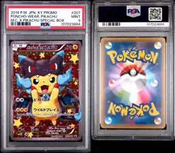 🔥 Pokemon Poncho-Wearing Pikachu Mega Charizard X JPN Promo 207/XY-P PSA 9 🔥 - Image 3