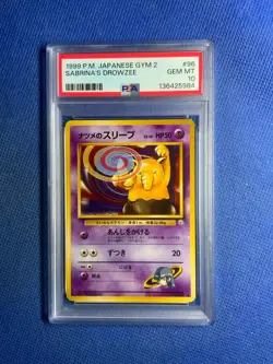 1999 Pokemon Japanese Gym 2 # 96 Sabrina's Drowzee PSA 10 GEM MINT! - Image 1