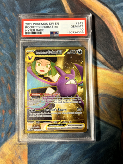 Pokemon TCG - Team Rocket's Crobat ex 242/182 Gold Destined Rivals PSA 10 - Image 1