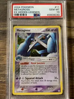 Pokemon METAGROSS Holo Rare 2004 ex Hidden Legends 11/101 PSA 10 MINT Low Pop - Image 1