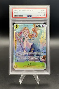 2025 One Piece EB03 Heroines Edition Nami 053 PSA 10 GEM MINT - Image 1