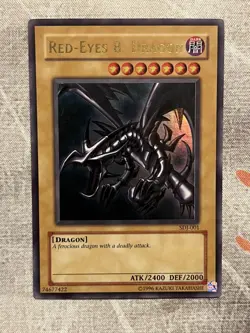 Yugioh Red-Eyes B. Dragon SDJ-001 Ultra Rare Unlimited LP/MP - Image 1