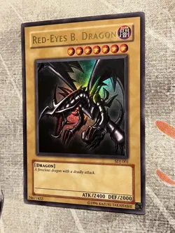 Yugioh Red-Eyes B. Dragon SDJ-001 Ultra Rare Unlimited LP/MP - Image 2