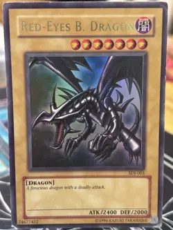 Yugioh Red-Eyes B. Dragon SDJ-001 Ultra Rare MP - Image 1