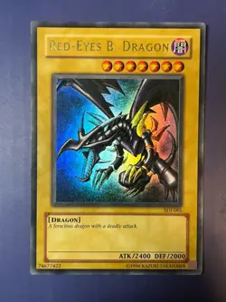 Yugioh Red-Eyes B. Dragon SDJ-001 Ultra Rare Unlimited LP/MP - Image 1