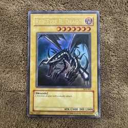 LP/MP Yugioh Red-Eyes B. Dragon SDJ-001 Ultra Rare Unlimited - Image 1