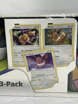 Pokemon TCG Costco Collector 3-Pack: Treasure Chest Tin/Lunch Box 2021 Nintendo - Image 3