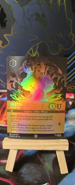 Gaston Frightful Bully Holo Gold Foil Disney Lorcana Whispers in the Well #206 - Image 1