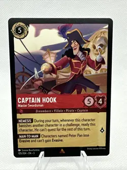 Disney Lorcana: Into The Inklands - Captain Hook - Master Swordsman- 105/204 - Image 1