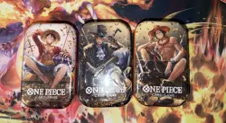 ONE PIECE CARD GAME TCG - TIN PACK SET VOL. 2 (TS-02, OP13) x 3 In Hand Set - Image 1