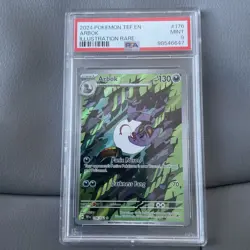 Pokemon TCG Arbok Card 176/162 Temporal Forces Illustration Rare Mint 9 PSA - Image 1