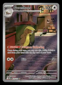 Gumshoos Illustration Rare ME01: Mega Evolution 153/132 NM - Image 1