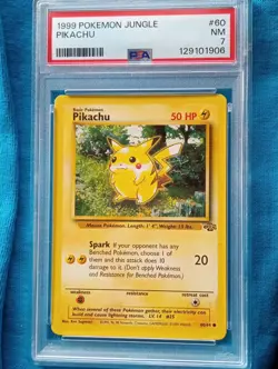 PokeMon Cards - Pikachu - 60/64 - Jungle - Graded PSA 7! - Image 1