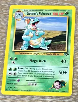 Giovanni's Nidoqueen- 23/132 - Pokemon Gym Challenge Unlimited Rare Card WOTC NM - Image 1