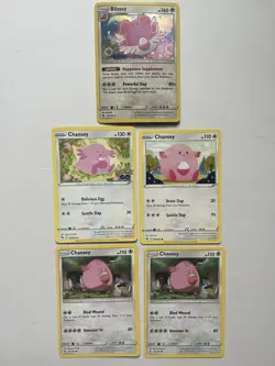 Blissey Chansey Pokemon Card Lot 5x Holo Rare Lost Thunder Fusion Strike LP/NM - Image 1
