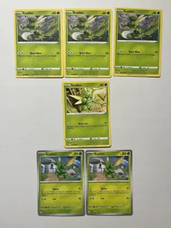 Scyther Pokemon Card Lot 6x Astral Radiance Crown Zenith Obsidian Flames LP/NM - Image 1