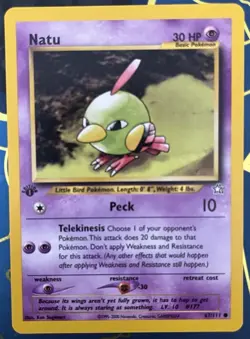 Pokemon Natu 67/111 1st Edition Neo Genesis Common Vintage WOTC Card LP+ - Image 1