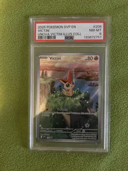 PSA NM-MT 8 Victini 208 Sv: Scarlet & Violet Promo Cards Holo - Image 1