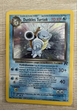 💎Dark Blastoise💦3/82 Dunkles Turtok Holo Rare Vintage WOTC Pokemon Card German - Image 1