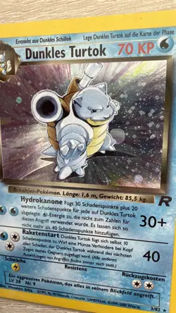 💎Dark Blastoise💦3/82 Dunkles Turtok Holo Rare Vintage WOTC Pokemon Card German - Image 2