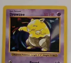 1999 Pokemon Drowzee 49/102 Shadowless Base Pokemon PCG NM+ Card - Image 2