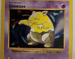 1999 Pokemon Drowzee 49/102 Shadowless Base Pokemon PCG NM+ Card - Image 4