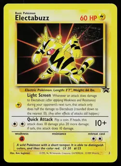 Pokemon Card - Electabuzz Movie Promo WOTC 2 Black Star Promo - Image 1
