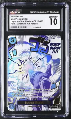 2025 One Piece Boeuf Burst Alt Art OP12-060 Legacy of the Master CGC 10 - Image 1