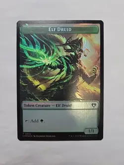 MTG - Elf Druid/Treasure Token Foil CMM #32 - Image 1