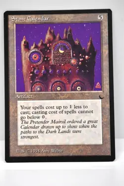 MAGIC THE GATHERING, STONE CALENDAR, THE DARK, NM, NEVER BEEN PLAYED - Image 1