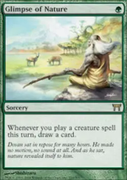 1x Glimpse of Nature Moderate Play MTG Magic - Kid Icarus - - Image 1
