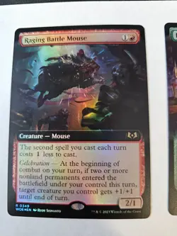 MTG - Raging Battle Mouse Extended Art FOIL - Wilds of Eldraine - Image 1