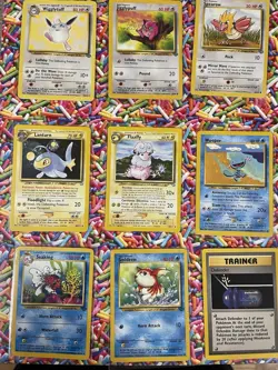 Vintage Pokemon Binder Collection Base Set NM-HP Condition 1999 WOTC TCG Lot #14 - Image 1