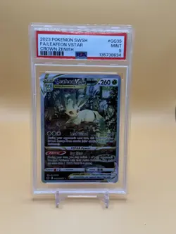2023 Pokemon SWSH Crown Zenith #GG35 FA Leafeon VSTAR PSA 9 MINT - Image 1