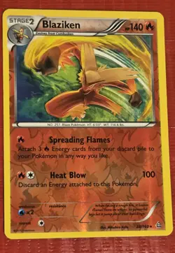 Pokemon Blaziken Primal Clash Holo 28/160 LP Condition - Image 1