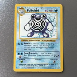 POLIWHIRL 1999 POKEMON BASE SET UNCOMMON SHADOWLESS 38/102 - Image 2