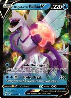 Pokemon TCG Origin Forme Palkia V Sword & Shield Astral Radiance 039/189 NM - Image 1