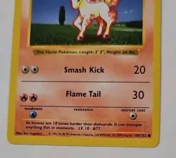 1999 Ponyta Shadowless #60 Base Set Pokemon Pokemon TCG MINTY NM+ • (FILE 2) • - Image 3