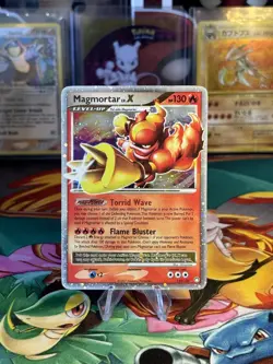 Pokemon Holo Magmortar Lv. X- Mysterious Treasures - 123/123 - 2007 - Image 1