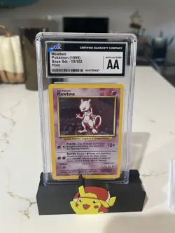 1999 POKEMON BASE SET UNLIMITED MEWTWO-HOLO 10/102 CGC AA - Image 1