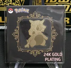 Pokemon Cubone 24k Gold Plated Sticker Officially Licensed Korea Gradable NM - Image 1