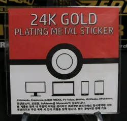 Pokemon Cubone 24k Gold Plated Sticker Officially Licensed Korea Gradable NM - Image 2