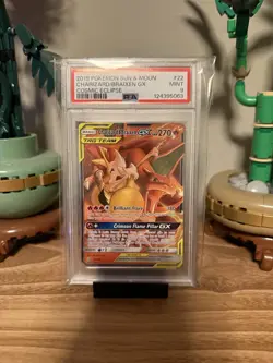 Pokemon Charizard & Braixen GX 22/236 Cosmic Eclipse PSA 9 Mint - Image 1
