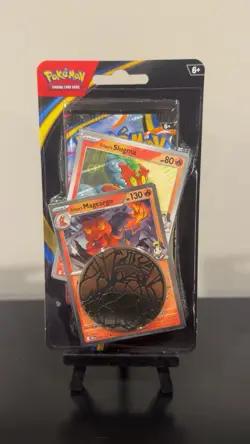 Pokemon TCG Mega Evolution Phantasmal Flames Sealed Pack Magcargo Slugma Promo - Image 1