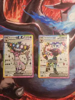 Espeon 175 & Umbreon 176 Prismatic Figure Collection Promos! NM+ pulled myself - Image 1