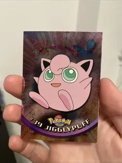 Pokemon - Jigglypuff #39 Holo Foil - Topps TV Animation Blue Logo -HP - Image 1