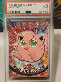 1999 TOPPS POKEMON TV #39 JIGGLYPUFF PSA 9 - Image 1